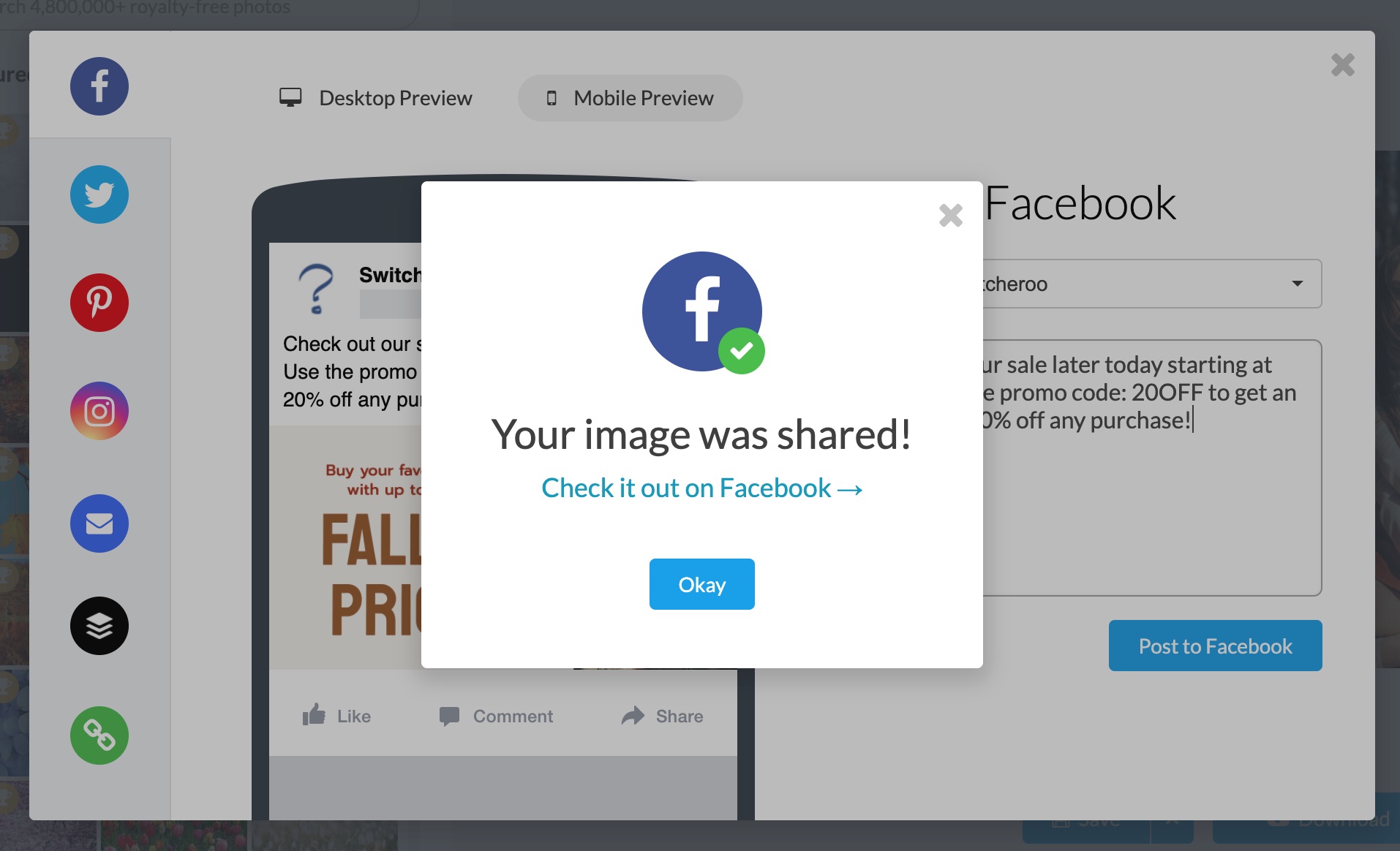 Post directly to your Facebook Pages from Stencil