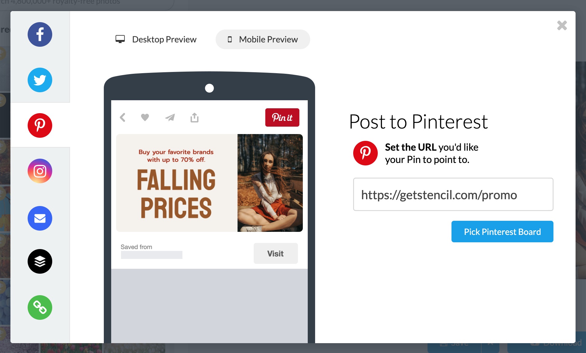 Preview your design before posting