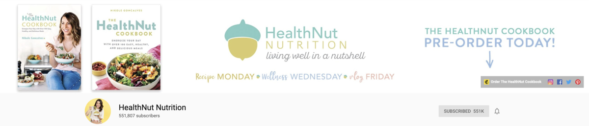 YouTube Channel Art HealthNut Example