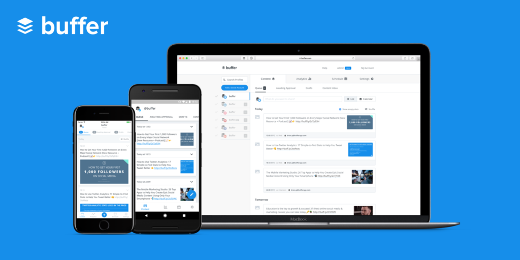 Buffer product screenshot