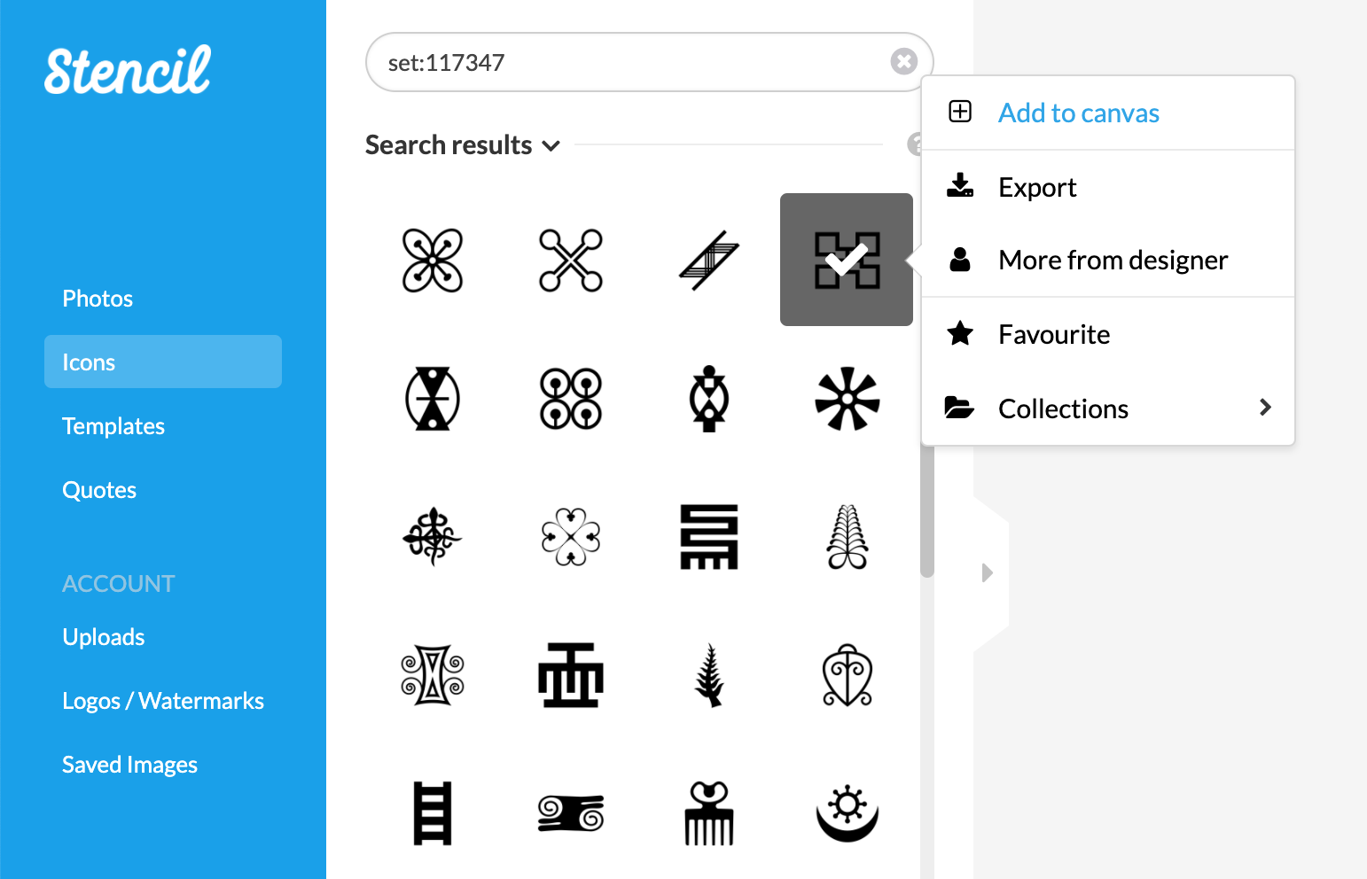 Sample The Noun Project Set Search
